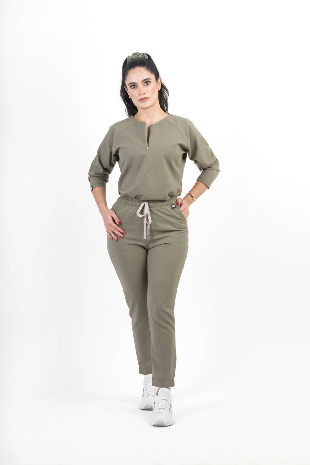 Conjunto Mujer Scrub Fall - Olivo