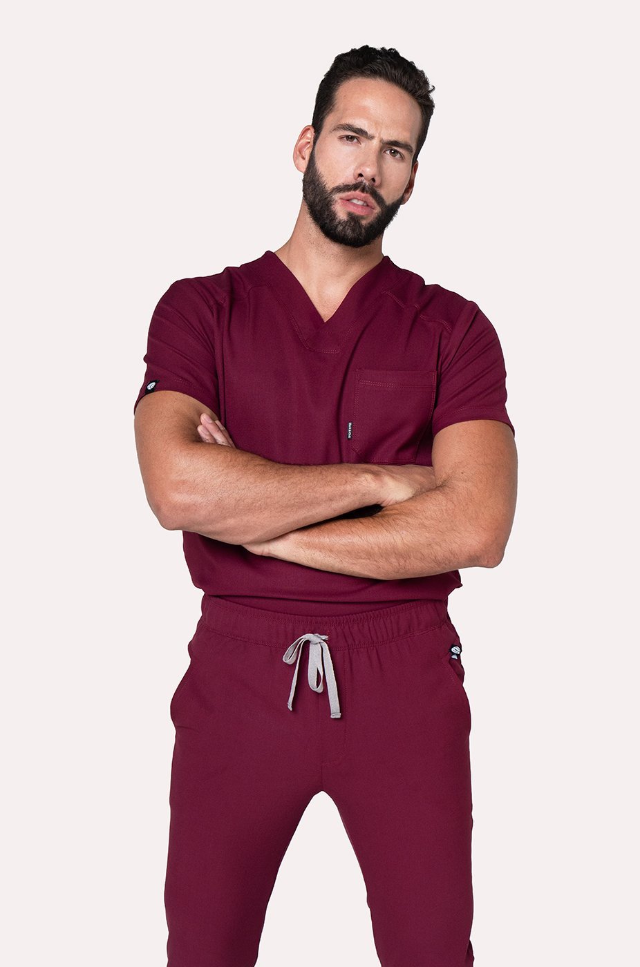 Conjunto Hombre Scrub Fresh - Burgundy