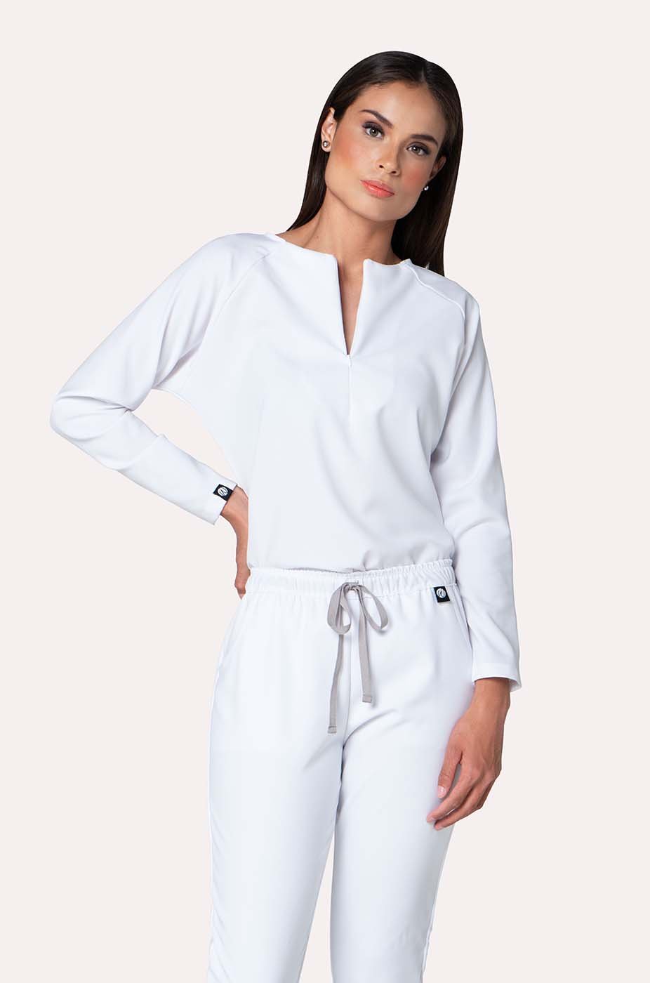 Conjunto Mujer Scrub Fall - Blanco