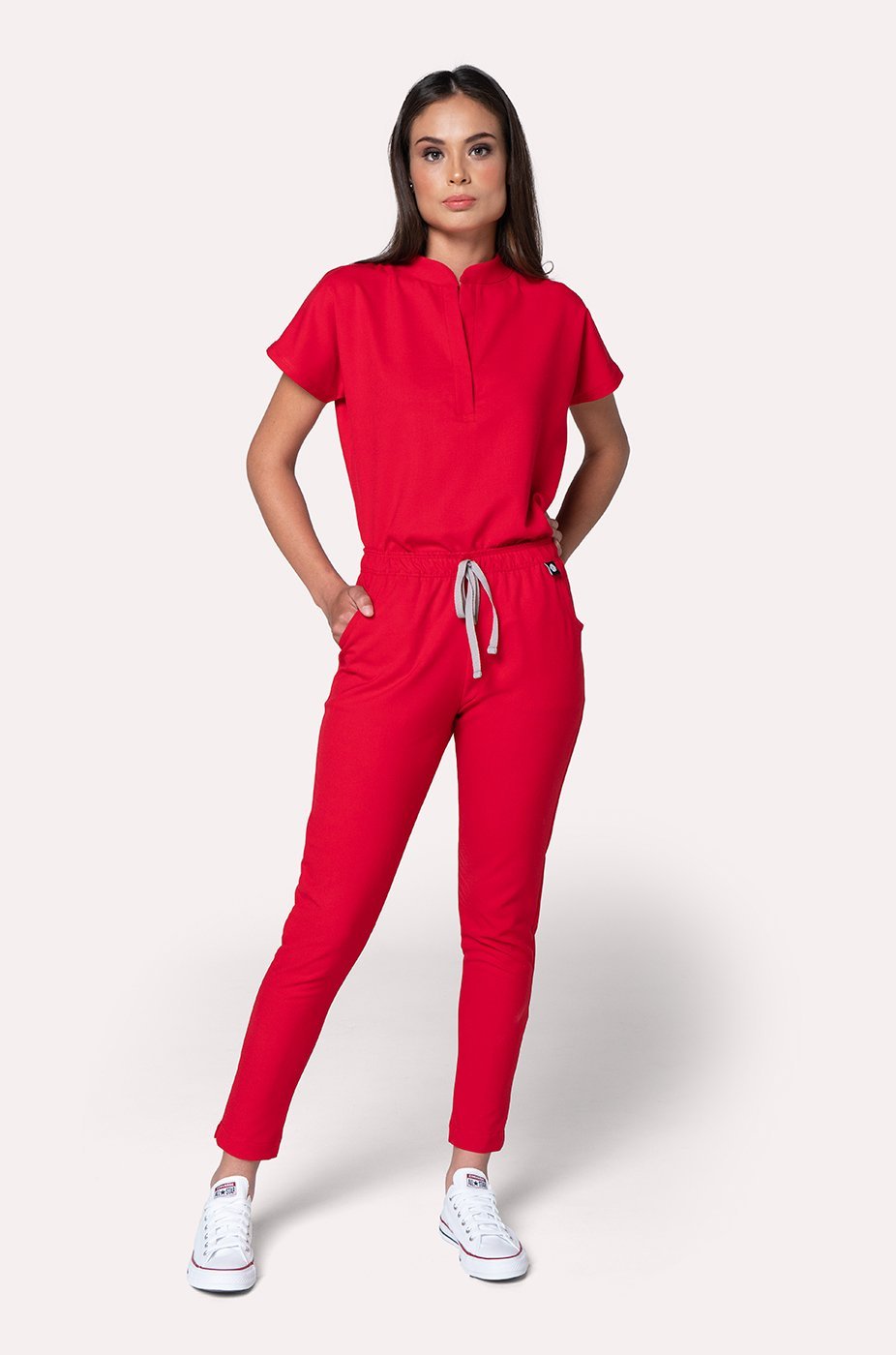 Conjunto Mujer Scrub Glam - Rojo