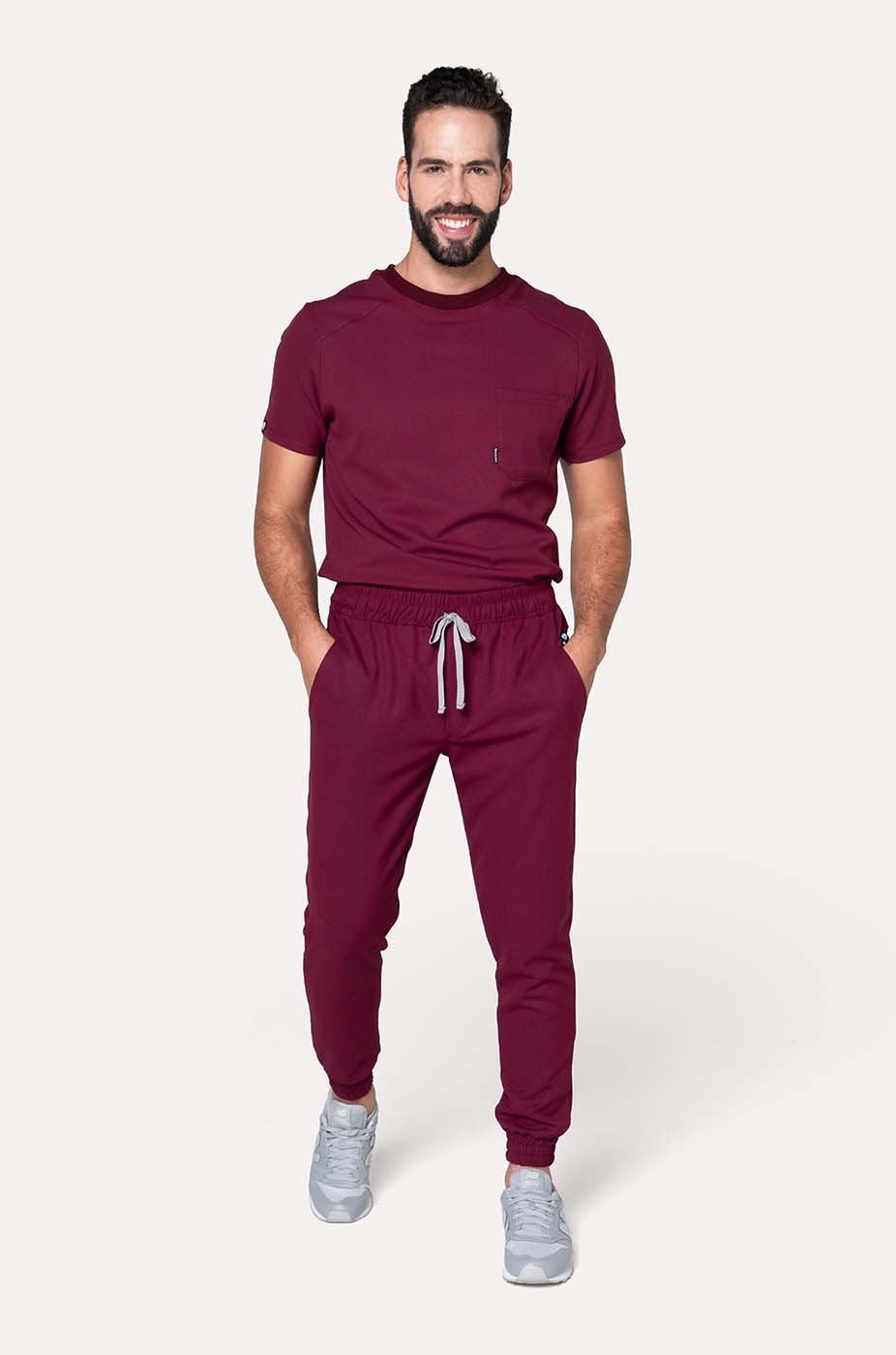 Conjunto Hombre Scrub Sport - Burgundy