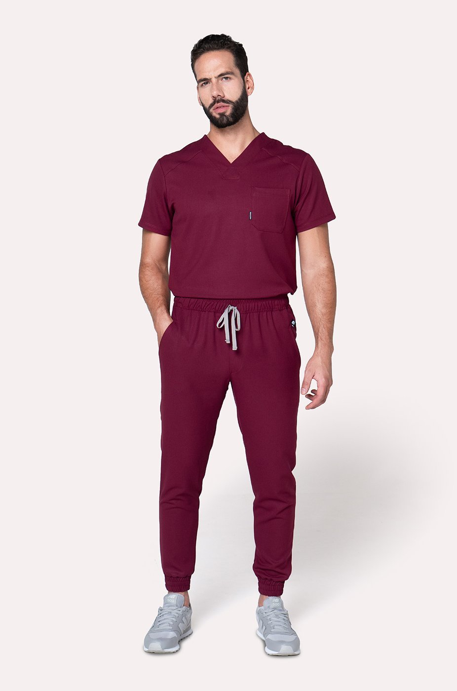 Conjunto Hombre Scrub Fresh - Burgundy