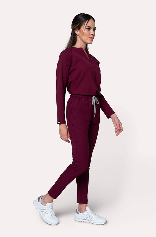 Conjunto Mujer Scrub Fall - Burgundy