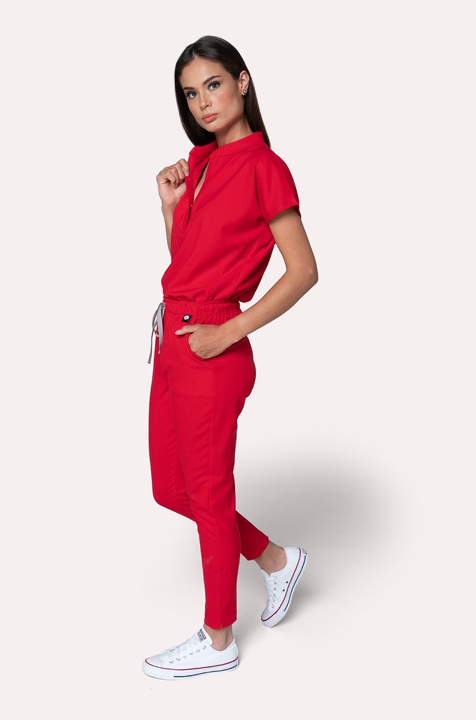 Conjunto Mujer Scrub Glam - Rojo