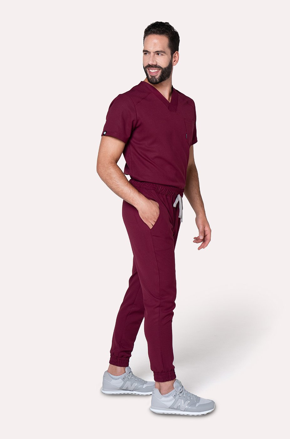 Conjunto Hombre Scrub Fresh - Burgundy