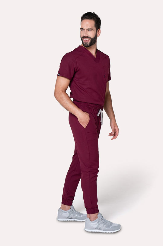 Conjunto Hombre Scrub Fresh - Burgundy