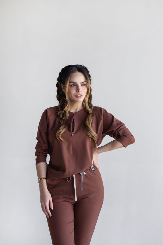 Conjunto Mujer Scrub Fall - Cocoa