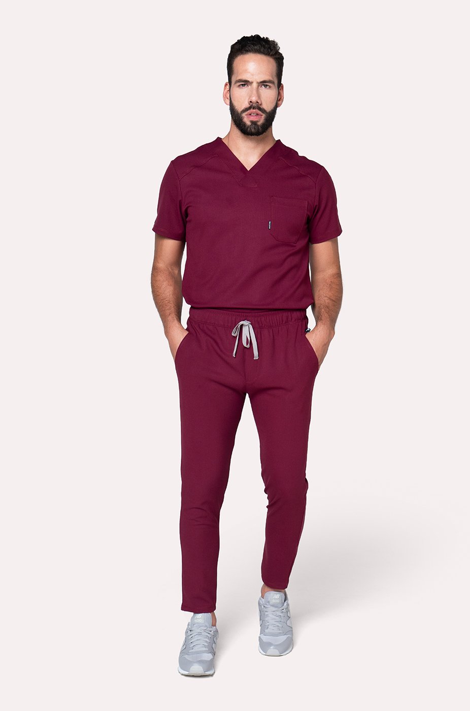 Conjunto Hombre Scrub Fresh - Burgundy