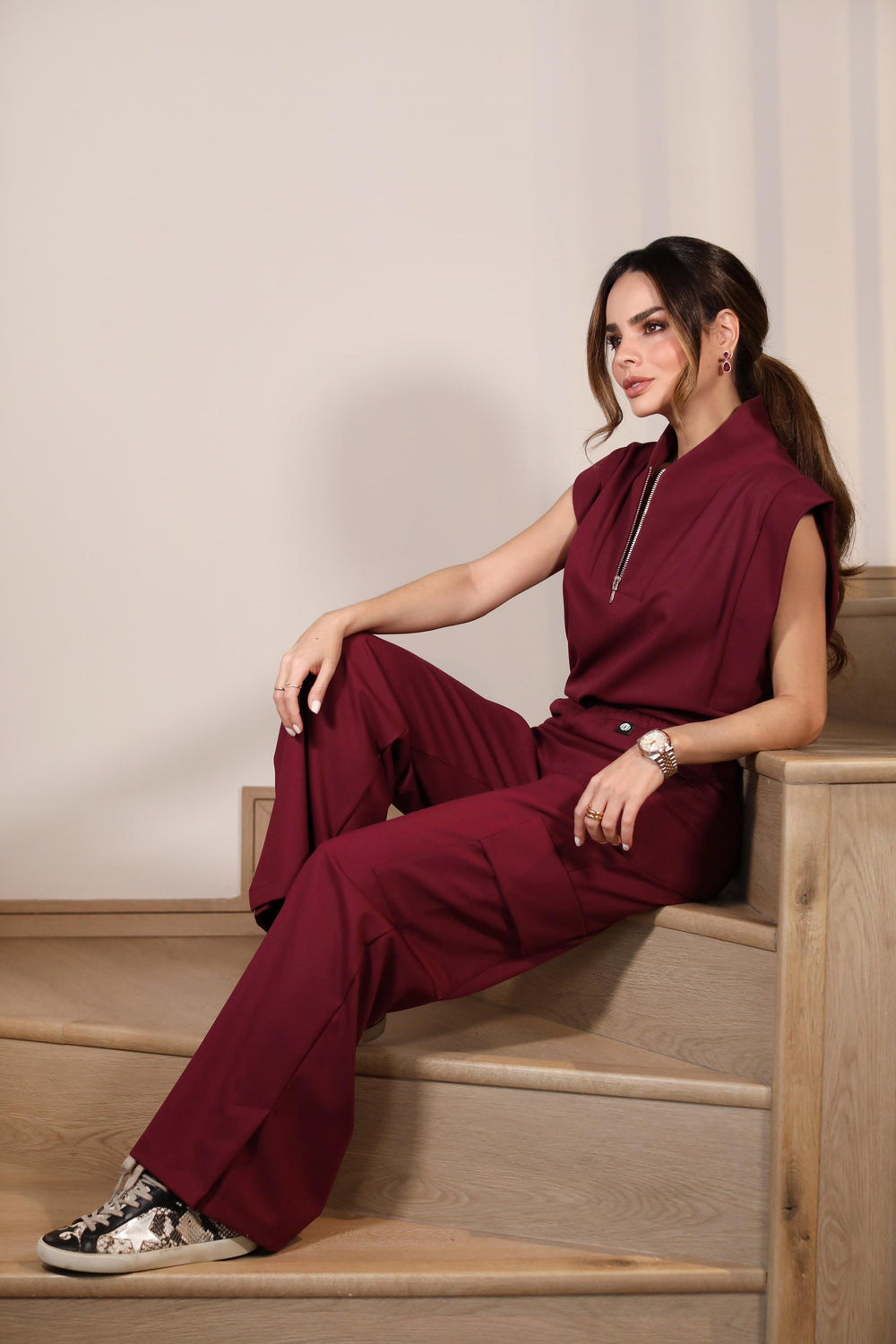 Pantalón Mujer Scrub Kate - Burgundy