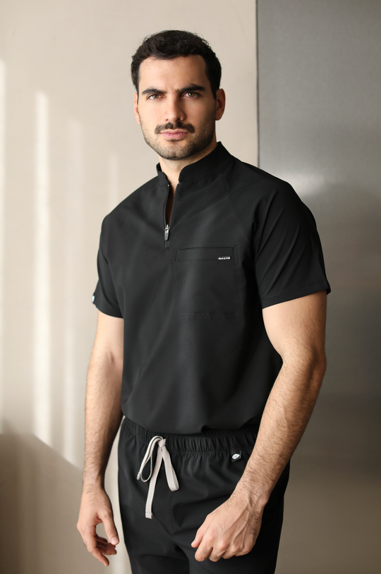 Camisa Hombre Scrub Harry Antifluido - Negro
