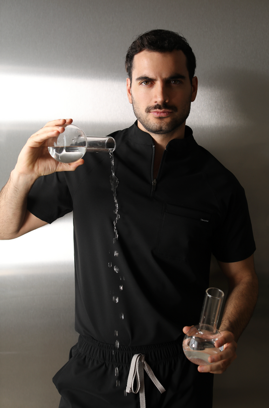 Camisa Hombre Scrub Harry Antifluido - Negro