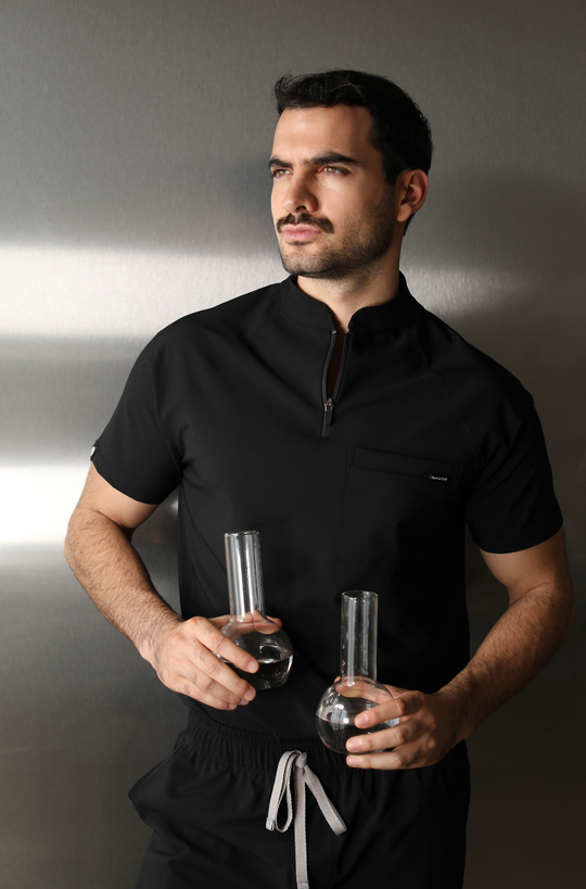 Camisa Hombre Scrub Harry Antifluido - Negro