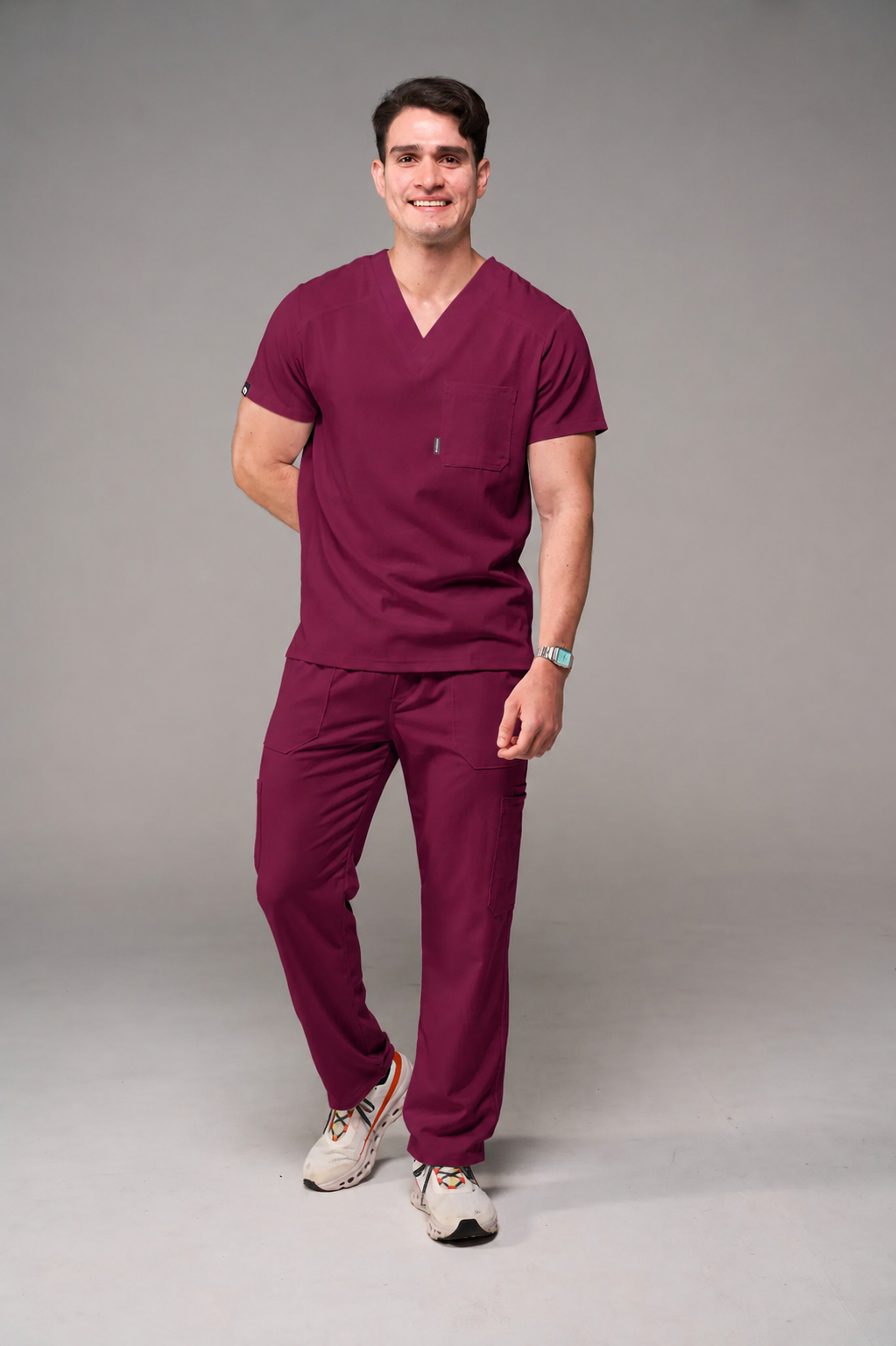 Pantalón Hombre Scrub Fresh - Burgundy