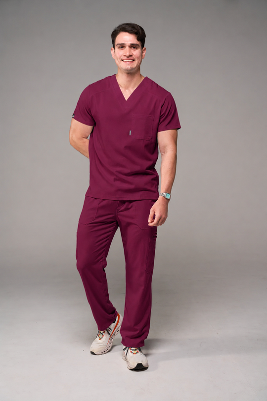 Pantalón Hombre Scrub Fresh - Burgundy