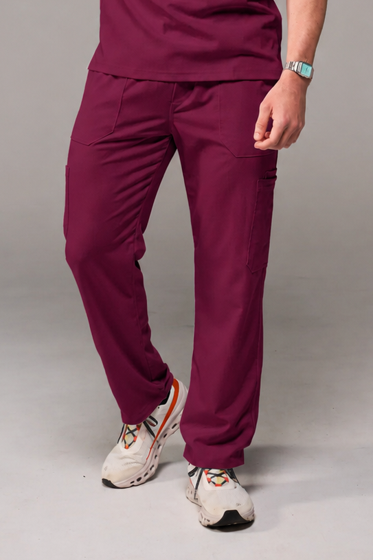 Pantalón Hombre Scrub Fresh - Burgundy