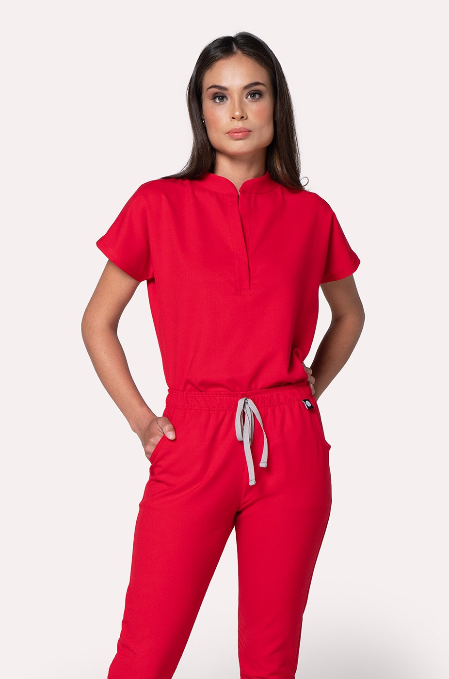 Conjunto Mujer Scrub Glam - Rojo