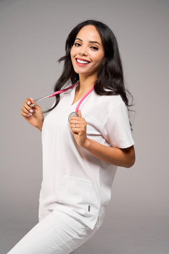 Conjunto Mujer Scrub Comfy - Blanco