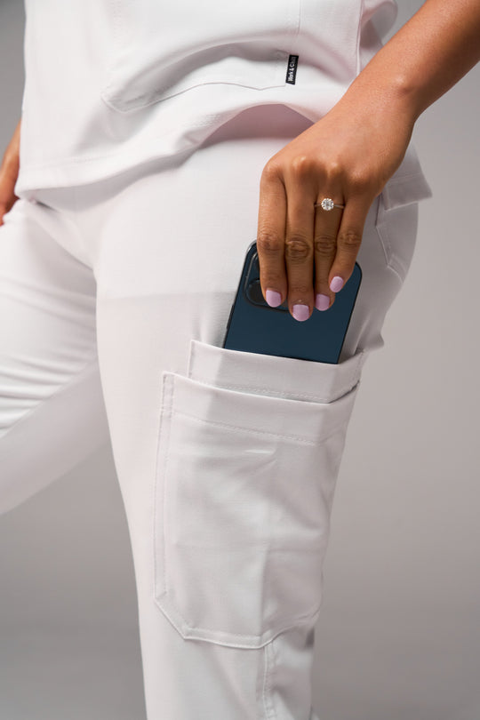 Conjunto Mujer Scrub Comfy - Blanco