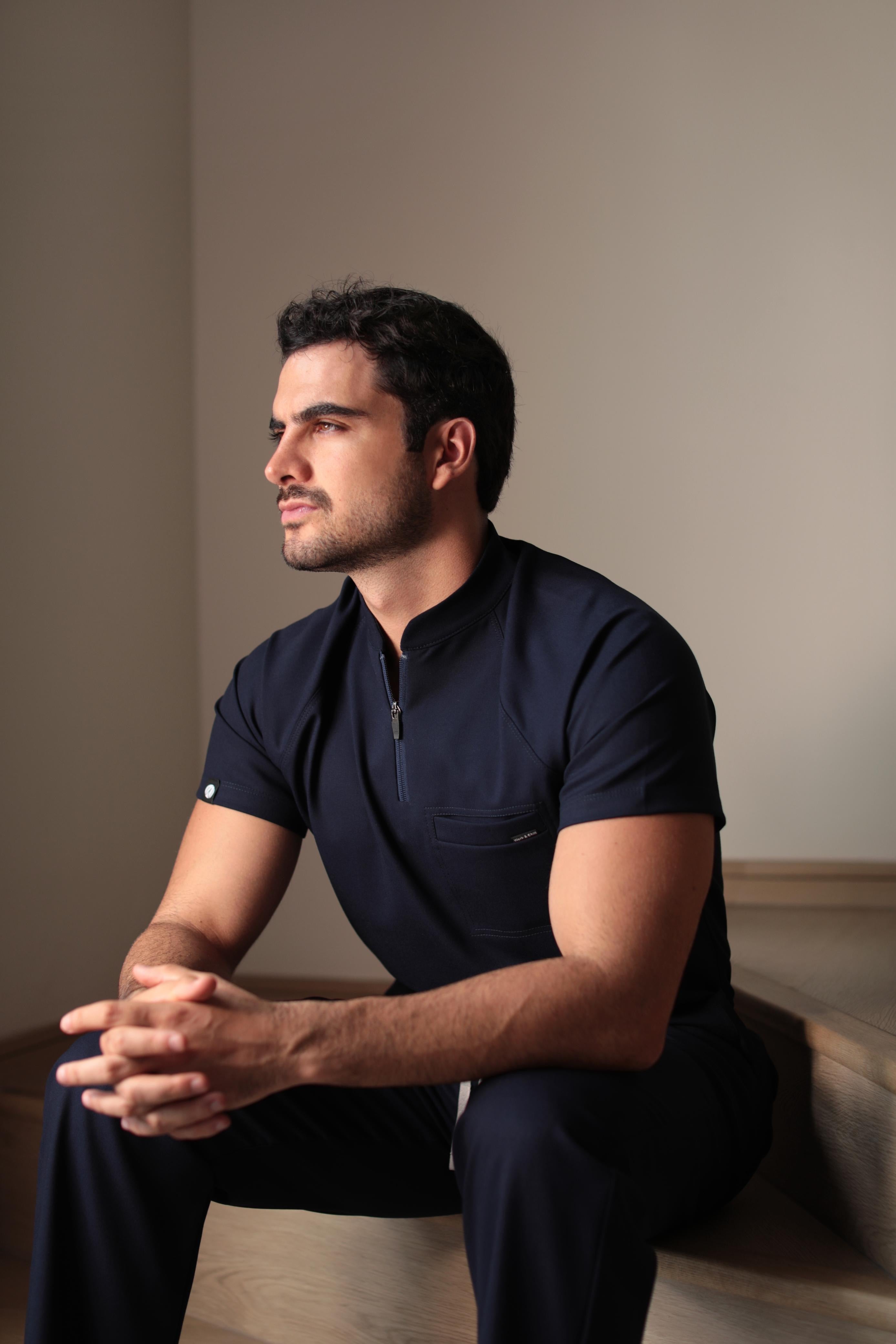 Camisa Hombre Scrub Harry - Navy – Work & Chill Panamá