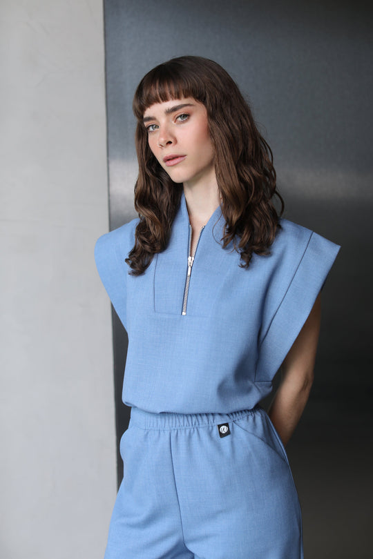 Blusa Mujer Scrub Kate - Chambray