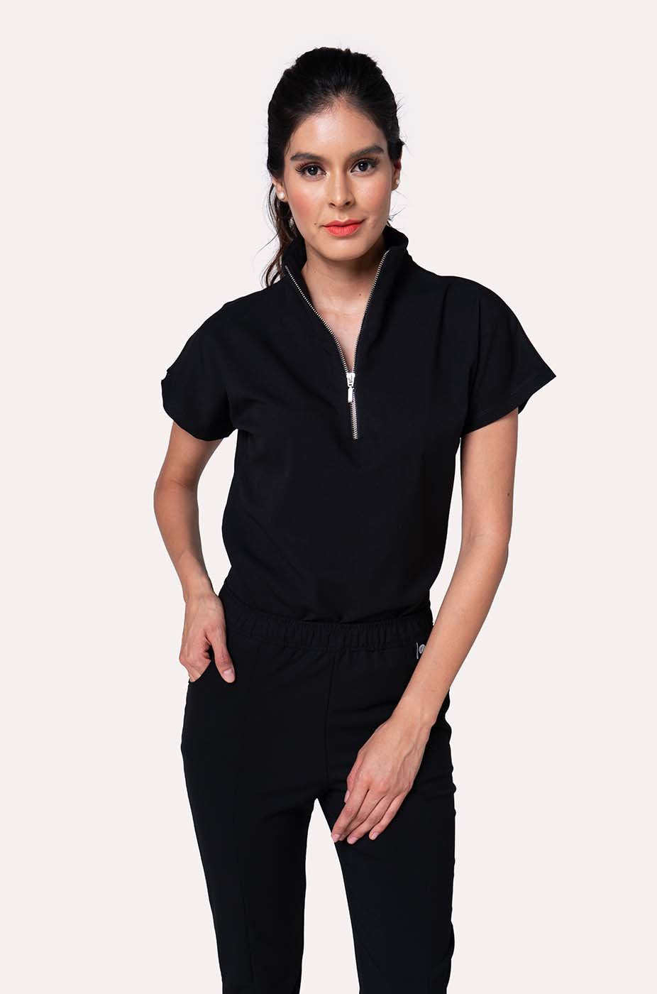 Blusa Mujer Scrub Victory - Negro