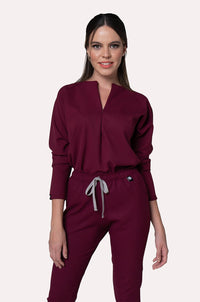 Blusa Mujer Scrub Fall - Burgundy