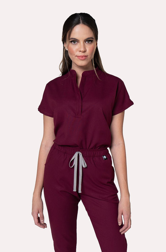 Scrub Glam - Burgundy