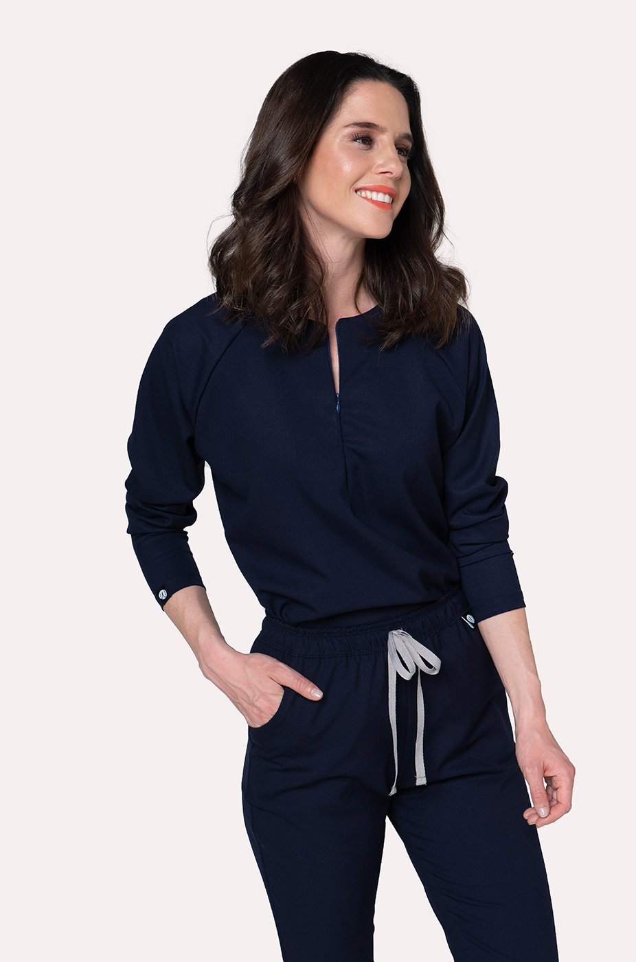 Blusa Mujer Scrub Fall - Navy