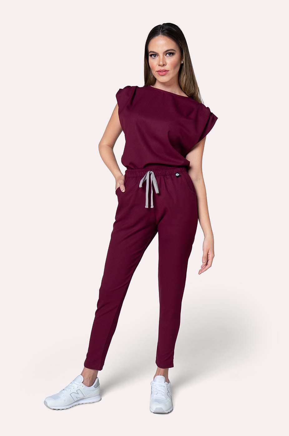 Scrub Summer - Burgundy