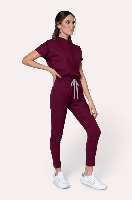 Scrub Glam - Burgundy