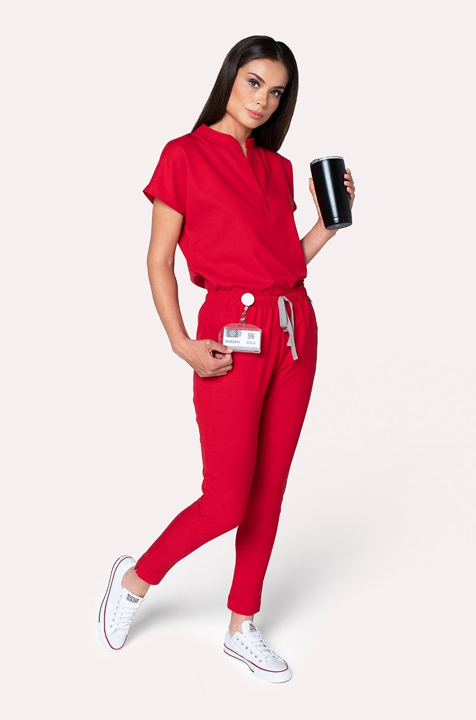 Blusa Mujer Scrub Glam - Rojo