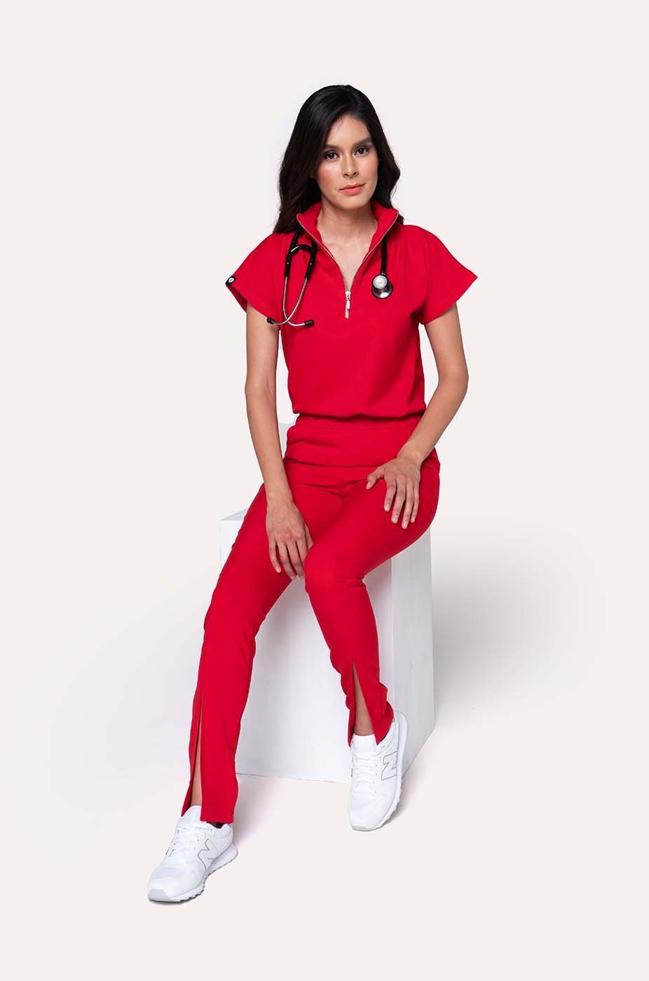 Blusa Mujer Scrub Victory - Rojo